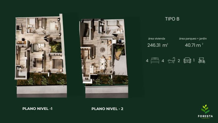 Casas tipo townhome proyecto Foresta en El Encanto Club - foto 10