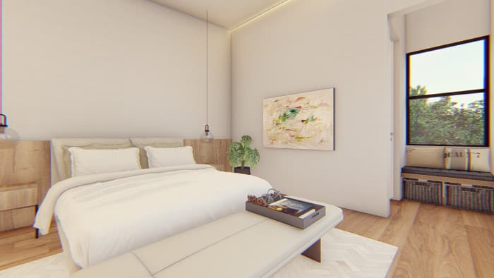 Residencia de lujo en preventa Planes de Renderos - Render habitacion junior
