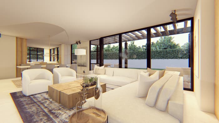 Residencia de lujo en preventa Planes de Renderos - Render sala